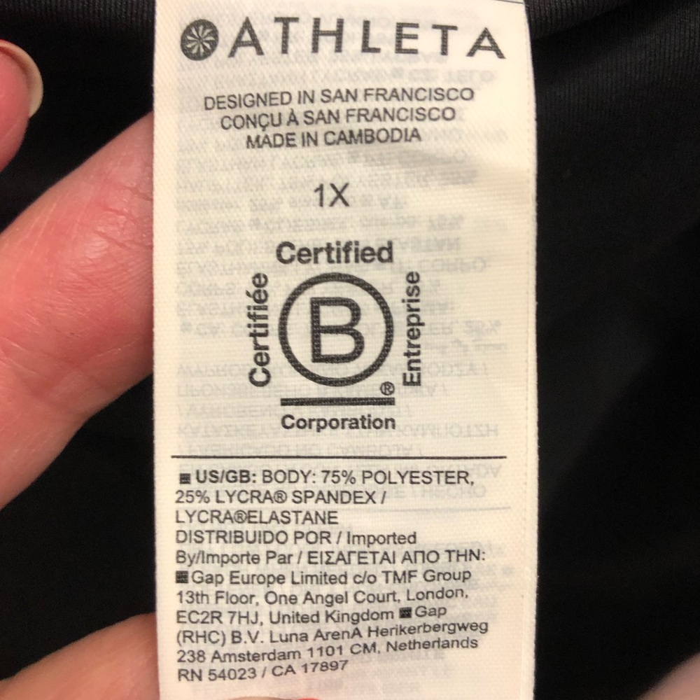 Athleta Ranier Tight Leggings Color Black Size 1X - Picture 7 of 9
